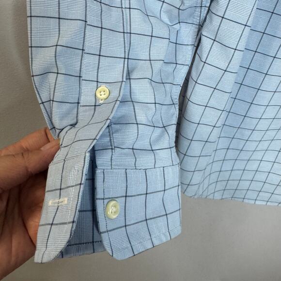 Ralph Lauren Checked Performance Twill Shirt Polo Golf Dress Shirt Blue S - Picture 4 of 7